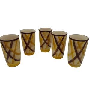 Vintage Organdie Vernonware Tumblers 16 oz by Metlox-Poppytrail-Vernon Set of 5